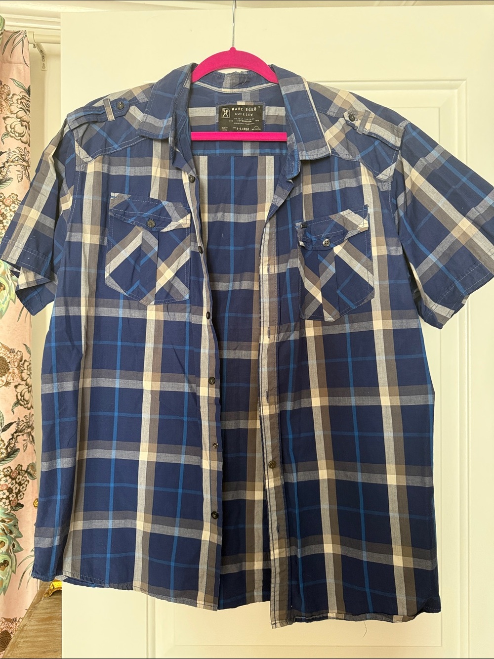 Men’s Marc Ecko cut & sew button down shirt 100% cotton